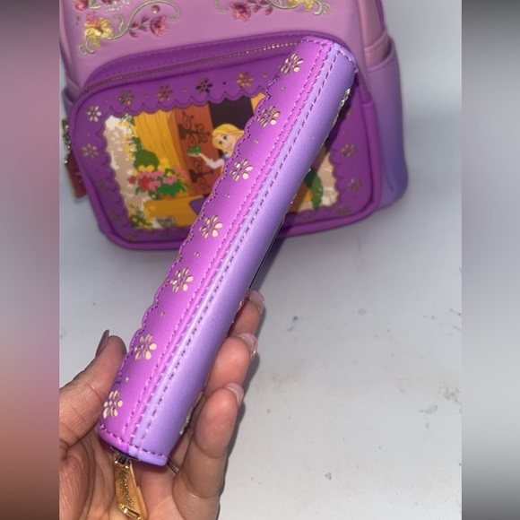 Loungefly Princess Tangled Rapunzel Stories Series Mini Backpack & wallet Set - Picture 2 of 11